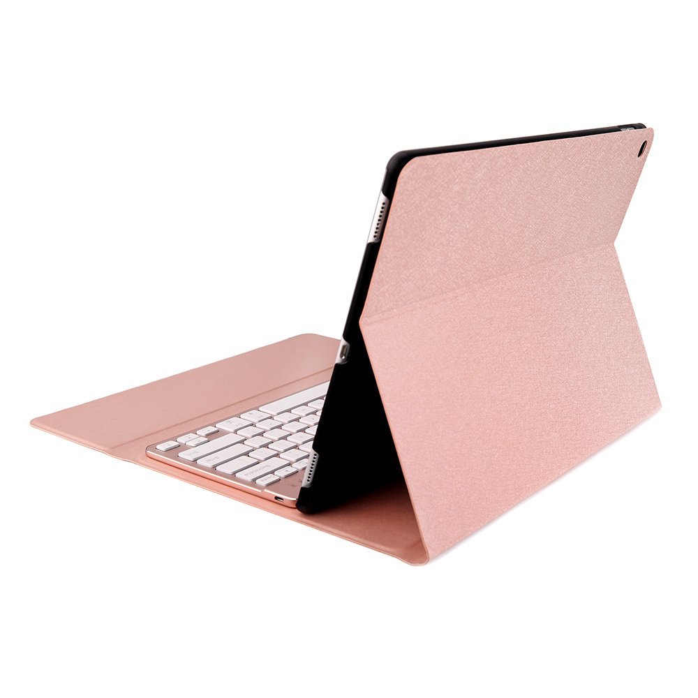 Rose Gold iPad Pro 12.9 2017 Backlit Bluetooth Keyboard Folio Case