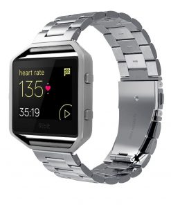 For Fitbit Blaze Solid Stainless Steel Metal Band