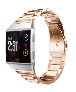 rose gold band fitbit stainless steel