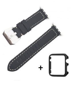 For Apple Watch Series 38mm 42mm Leather Band & Case