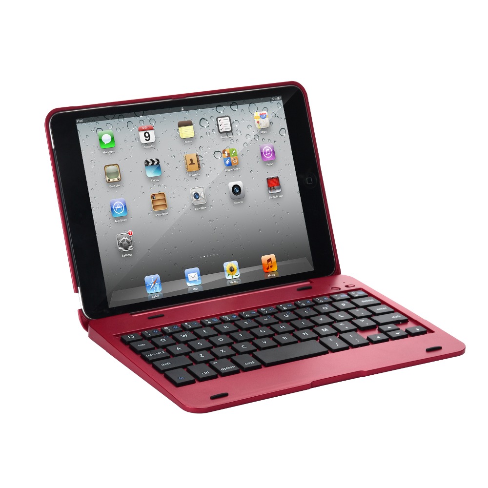 New iPad Mini 1 2 3 Wireless Bluetooth Keyboard Cover Case & Glass