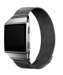 For Fitbit Ionic Black Metal Mesh Band