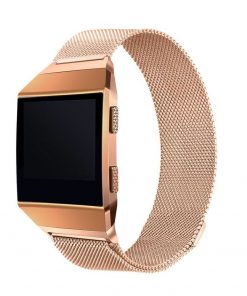 For Fitbit Ionic Rose Gold Metal Mesh Band