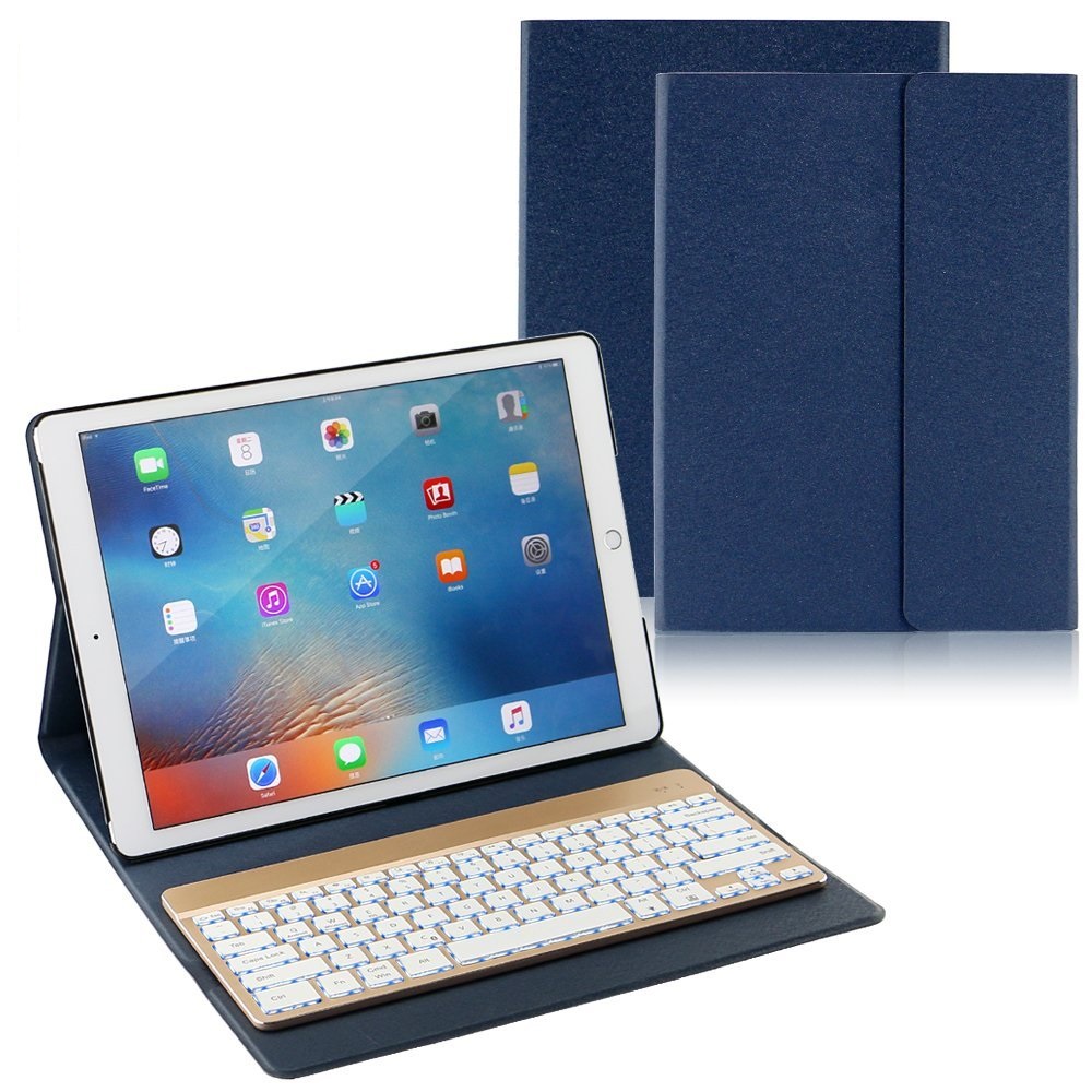 iPad Pro 12.9" Wireless Bluetooth Keyboard Case ( Blue )