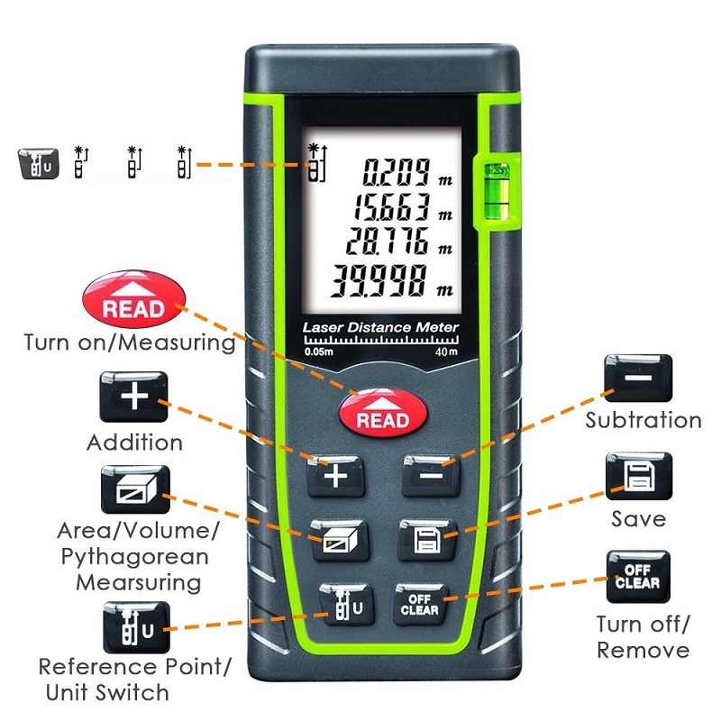 40m Digital Display Laser Distance Meter