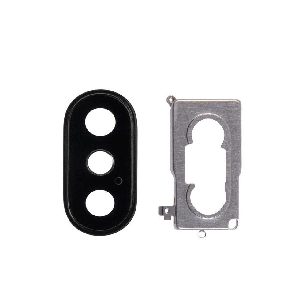 Apple iPhone XS Max Rear Glass Camera Lens + Frame Replacement ( Black )