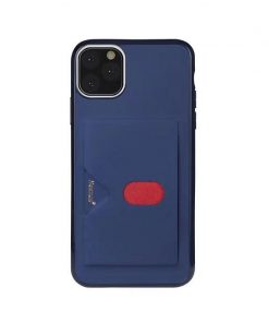 Blue PU Leather Back Cover Case Suitable For iPhone Series 11
