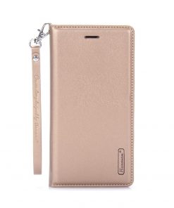 Gold Flip Wallet PU Leather Cover Case