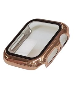 Rose Gold Electroplated Plastic Screen Protector Case Suitable For iWatch Series 8 41mm