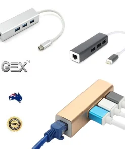 4 In 1 Type C to HUB 3 Port with Gigabit Ethernet Adapter 3.0 USB-C For MAC PC